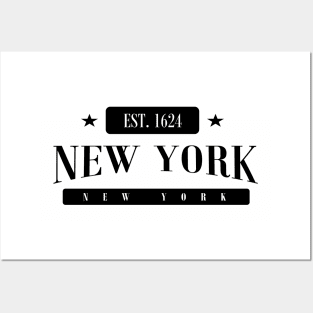 New York Est. 1624 (Standard Black) Posters and Art